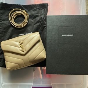 YSL Toy Loulou in dark beige. New style. Like brand new